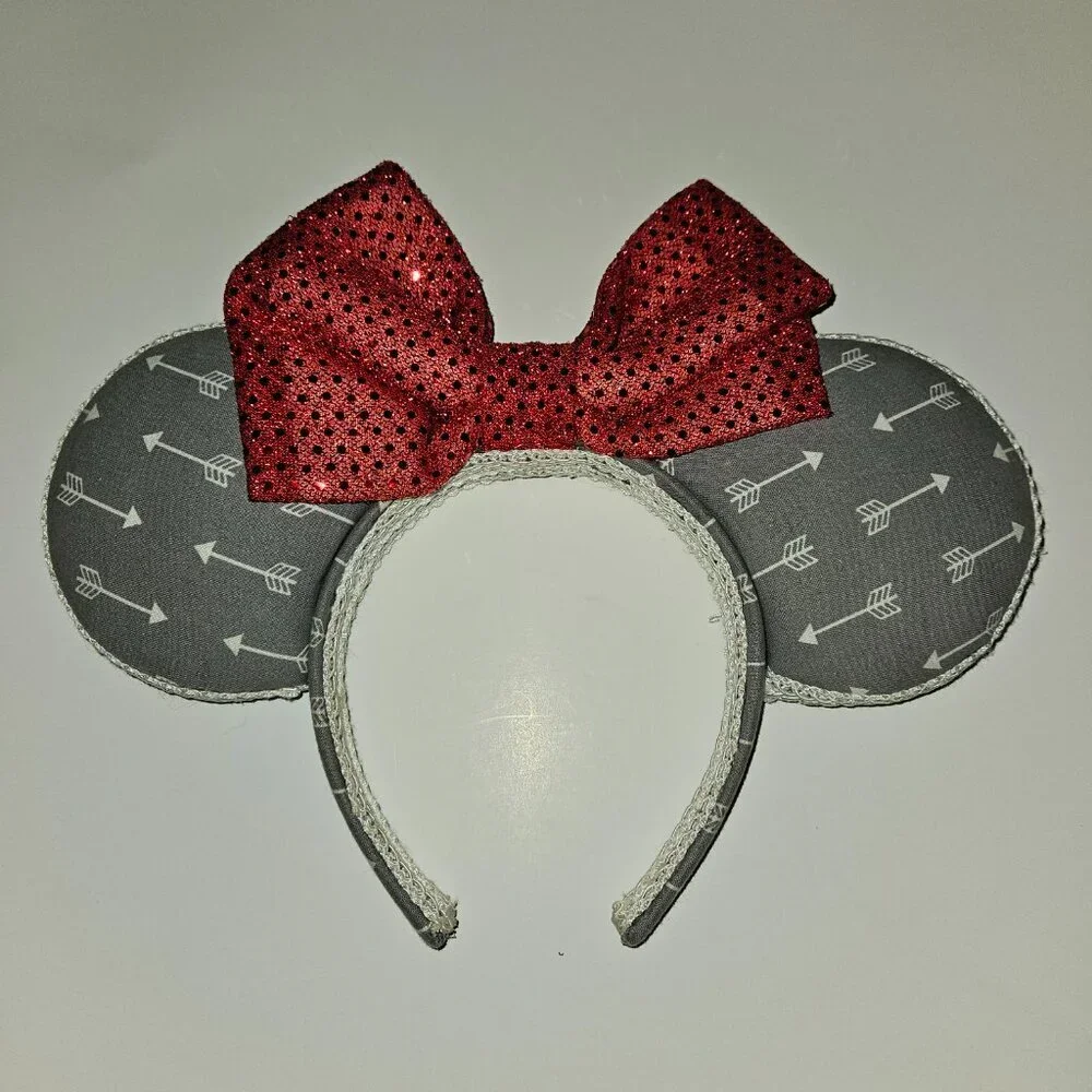 4 Minnie Mouse Headbands Handmade Disney Vacation Ariel Beauty & Beast Lot